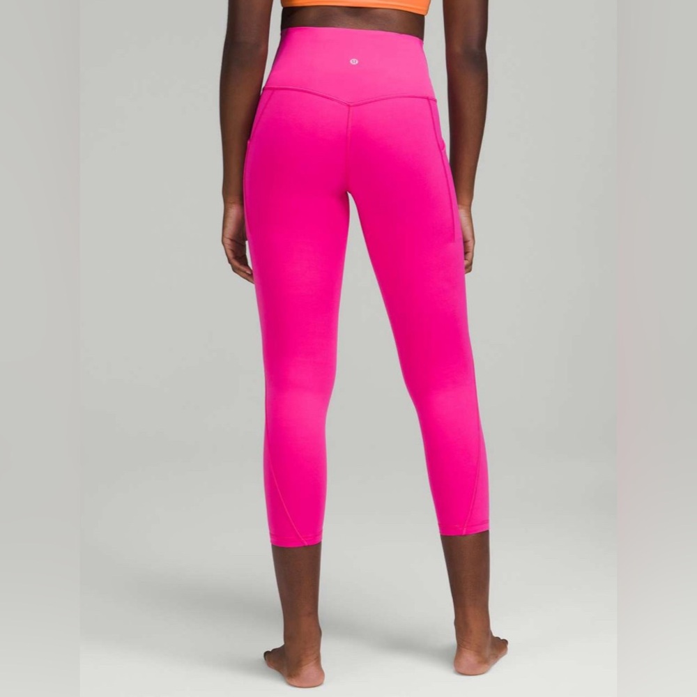 Lululemon Align High Rise Leggings Pants with Pockets 25" Size 2 in Sonic Pink